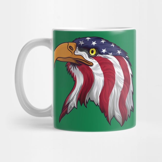 eagle head USA flag by Mako Design 